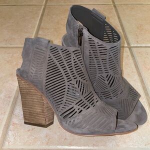 Vince Camuto Gray Cutout Heeled Boots